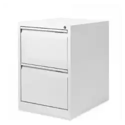 (PSF2-BA5) BISLEY ARCHIVADOR METALICO 2 CAJONES ARCHIVO CARPETAS COLGANTES A4/FOLIO+ FONDO 62CM BLANCO