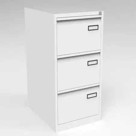 (PSF3-BA5) BISLEY ARCHIVADOR METÁLICO PSF LIGHT 3 CAJONES FOLIO CARPETAS COLGANTES MULTIFORMATO FONDO 62CM - BLANCO