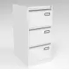 (PSF3-BA5) BISLEY ARCHIVADOR METÁLICO PSF LIGHT 3 CAJONES FOLIO CARPETAS COLGANTES MULTIFORMATO FONDO 62CM - BLANCO