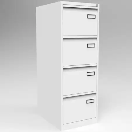 (PSF4-BA5) BISLEY ARCHIVADOR METALICO PSF LIGHT 4 CAJONES CARPETAS COLGANTES MULTIFORMATO 1321X470X622MM - BLANCO (MONTADO)