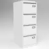 (PSF4-BA5) BISLEY ARCHIVADOR METALICO PSF LIGHT 4 CAJONES CARPETAS COLGANTES MULTIFORMATO 1321X470X622MM - BLANCO (MONTADO)