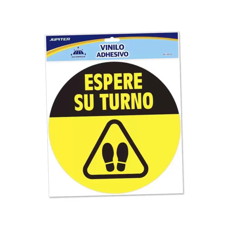 (329036) BISMARK VINILO ADHESIVO REDONDO "ESPERE SU TURNO"