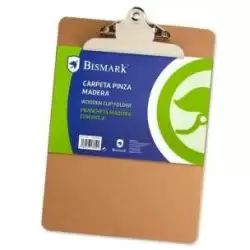 (317809) BISMARK CARPETA CON PINZA SUPERIOR FOLIO BASE DE MADERA