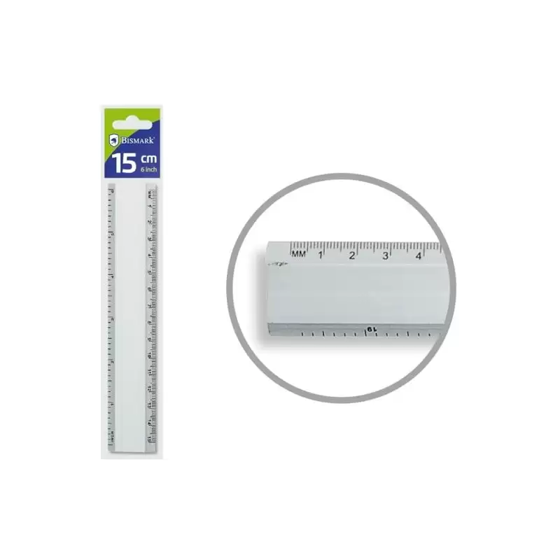 (314300) BISMARK REGLA ALUMINIO 15CM