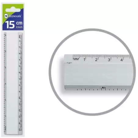 (314300) BISMARK REGLA ALUMINIO 15CM