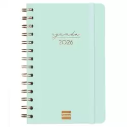 (762000326) FINOCAM AGENDA ESPIRAL ALMA E5-117X181MM SVH TAPA DURA MENTA 2026