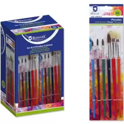 (326064) BISMARK SET 6 PINCELES COLORES SURTIDOS
