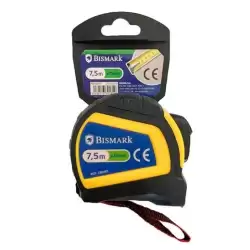 (330181) BISMARK FLEXOMETRO CON CARCASA REFORZADA 7.5 METROS NEGRO/AMARILLO