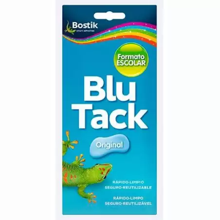 (30610592 (1690)) BOSTIK MASILLA ADHESIVA REUTILIZABLE BLU TACK ORIGINAL FORMATO ESCOLAR 90GR AZUL