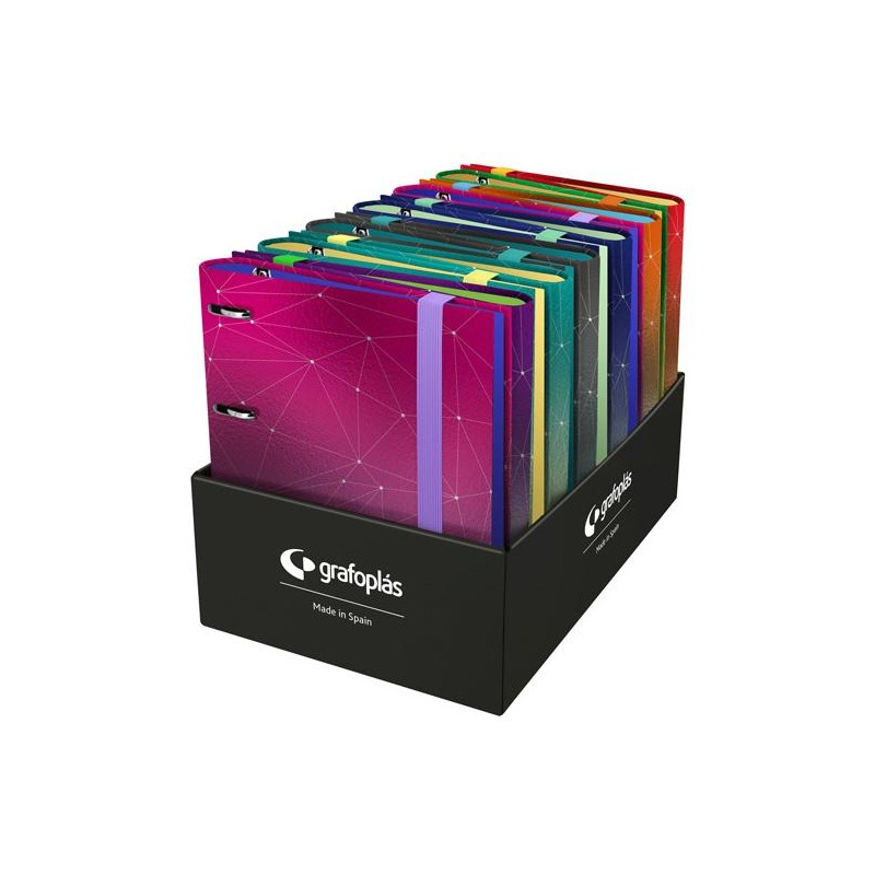 (70996105) GRAFOPLÁS CARPETA ANILLAS CARPEBOOK C/RECAMBIO A4 EXPOSITOR 12 FORRADO UNEQUAL METALLIC