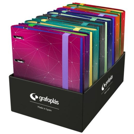 (70996105) GRAFOPLÁS CARPETA ANILLAS CARPEBOOK C/RECAMBIO A4 EXPOSITOR 12 FORRADO UNEQUAL METALLIC