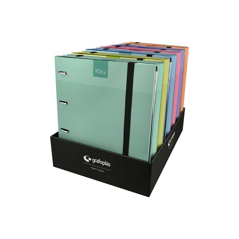 (70996106) GRAFOPLÁS CARPETA ANILLAS CARPEBOOK FORRADO C/RECAMBIO A4 KURU COLORES SURTIDOS
