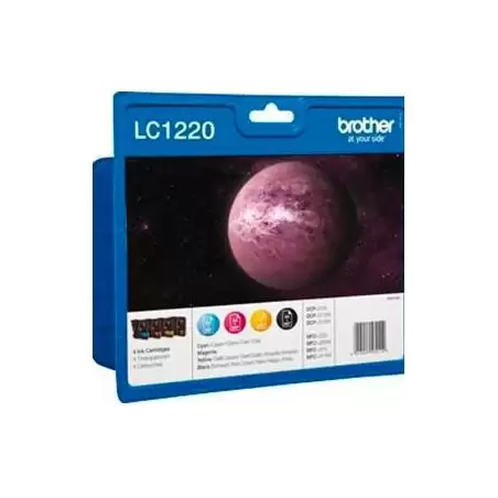 (LC1220VALBP) BROTHER TINTA BK/C/M/Y DCP-J725DW/J925DW/J430W - PACK 4 COLORES