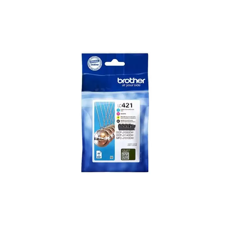 (LC421VAL) BROTHER TINTA BK/C/M/Y DCP-J1050DW - MFC-J1010DW - PACK 4 COLORES
