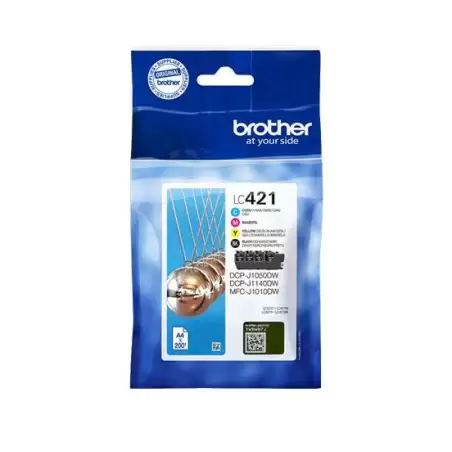 (LC421VAL) BROTHER TINTA BK/C/M/Y DCP-J1050DW - MFC-J1010DW - PACK 4 COLORES