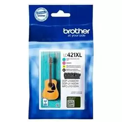 (LC421XLVAL) BROTHER TINTA BK/C/M/Y  DCP-J1050DW - MFC-J1010DW - PACK 4 COLORES