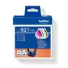(LC521VAL) BROTHER TINTA BK/C/M/Y DCP-J1260W/J1310DW/J1360DW - PACK 4 COLORES