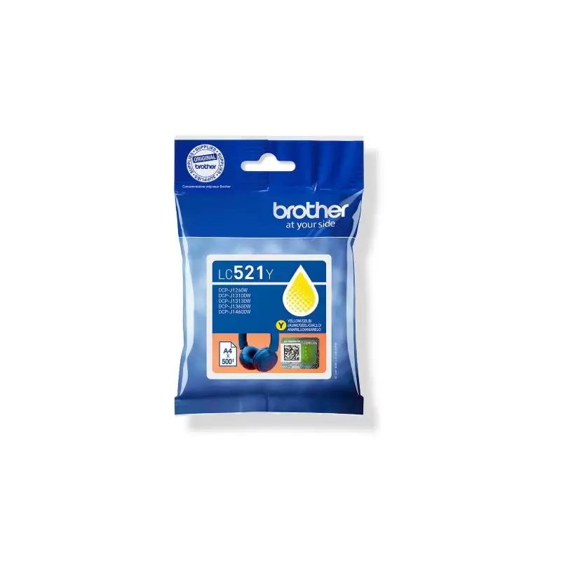 (LC521Y) BROTHER TINTA AMARILLO DCP-J1260W/J1310DW/J1360DW