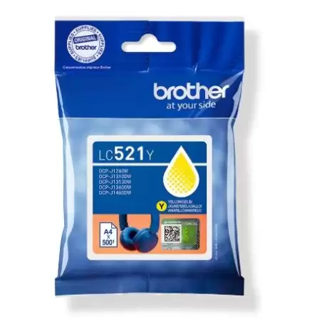 (LC521Y) BROTHER TINTA AMARILLO DCP-J1260W/J1310DW/J1360DW