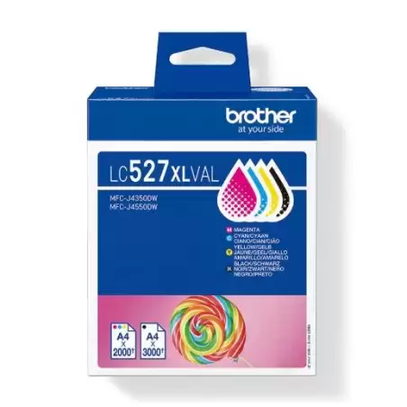 (LC527XLVAL) BROTHER TINTA BK/C/M/Y MFC-J4350DW/J4550DW - PACK 4 COLORES