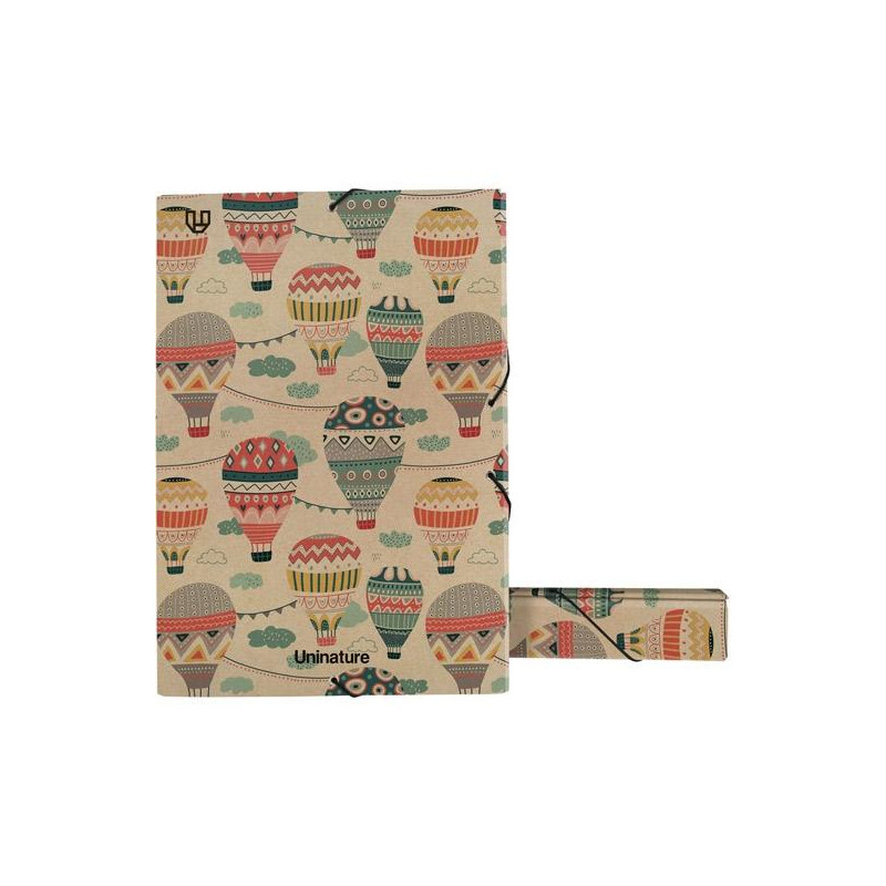 (91273402) GRAFOPLÁS CAJA DE PROYECTOS FOLIO CON GOMAS LOMO DE 5CM CARTÓN Y KRAFT UNINATURE CAPADOCIA