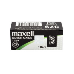 (SR0521SW MXL) MAXELL MICRO PILAS PLANAS ÓXIDO DE PLATA 1,55V - SR521SW 379 CAJA 10U