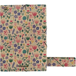 (91273404) GRAFOPLÁS CAJA DE PROYECTOS FOLIO CON GOMAS LOMO DE 5CM CARTÓN Y KRAFT UNINATURE HOLANDA