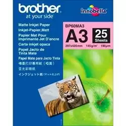 (BP60MA3) BROTHER PAPEL FOTOGRÁFICO A3 145GR INKJET PAQUETE 25H BLANCO MATE