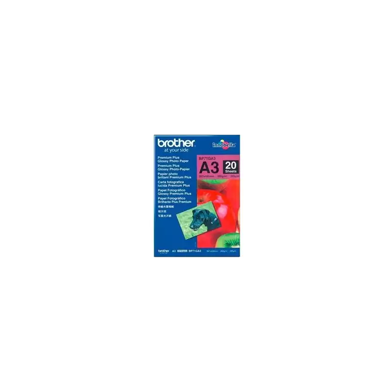 (BP71GA3) BROTHER PAPEL INKJET GLOSSY A3 20H 260G/M2