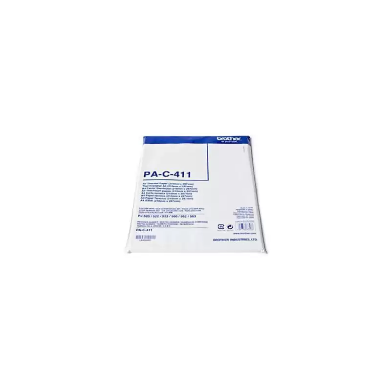 (PAC411) BROTHER PAPEL TÉRMICO DIN A4 PAQUETE 100H BLANCO