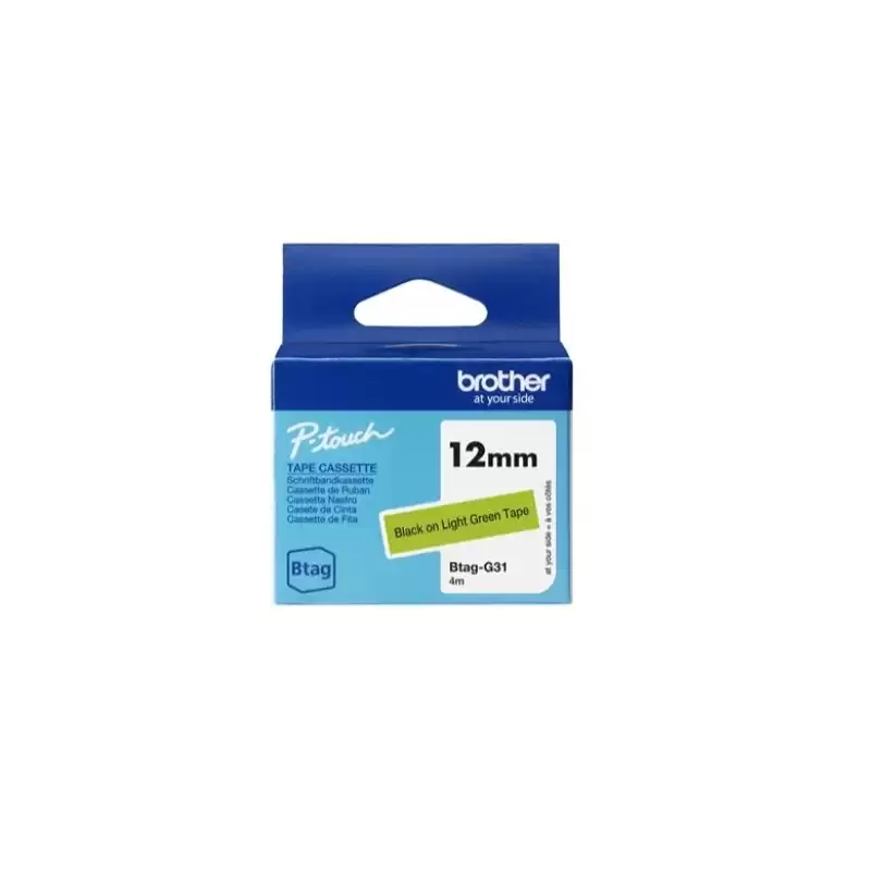 (BTAGG31) BROTHER CINTA DOMÉSTICA BTAG NEGRO SOBRE VERDE - PTN10