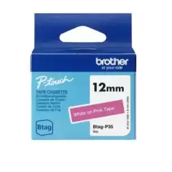 (BTAGP35) BROTHER CINTA DOMÉSTICA BTAG BLANCO SOBRE ROSA - PTN10