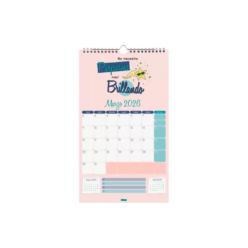 (785120026) FINOCAM CALENDARIO DE PARED BASIC 210X360MM MV TALKUAL ICÓNICO 2026