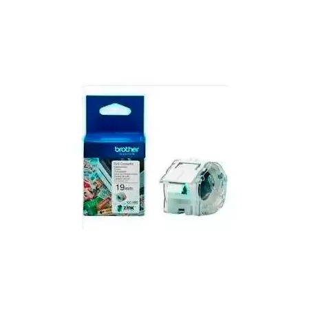 (CZ1003) BROTHER ROLLO DE CINTA ADHESIVA ZERO INK PARA ETIQUETADORA VC500W 19MMX5M