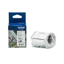 (CZ1005) BROTHER ROLLO DE CINTA ADHESIVA ZERO INK PARA ETIQUETADORA VC500W 5CMX5M