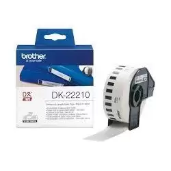 (DK22210) BROTHER CINTA CONTINUA DE PAPEL TÉRMICO ADHESIVO - BLANCO - 29MMX30