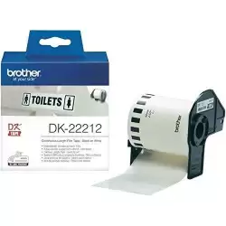 (DK22212) BROTHER CINTA CONTINUA DE PELICULA PLÁSTICA - BLANCO - 62MMX15