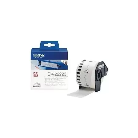 (DK22223) BROTHER CINTA CONTINUA DE PAPEL TÉRMICO ADHESIVO - BLANCO - 50MMX30