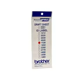 (ID1438) BROTHER ETIQUETA DE IDENTIFICACIÓN DE 14X38 MM - PACK DE 12 UNIDADES