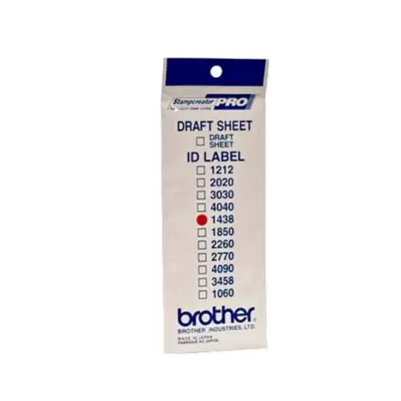 (ID1438) BROTHER ETIQUETA DE IDENTIFICACIÓN DE 14X38 MM - PACK DE 12 UNIDADES