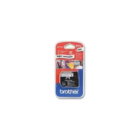 (MK231BZ) BROTHER CINTA NO LAMINADA TEXTO NEGRO SOBRE BLANCO - 12MMX8M