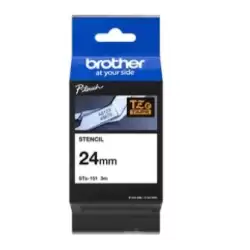 (STE151) BROTHER CINTA ROTULADORA DE PLANTILLA LAMINADA DE 24MMX3M (REUTILIZABLE HASTA 50 VECES)