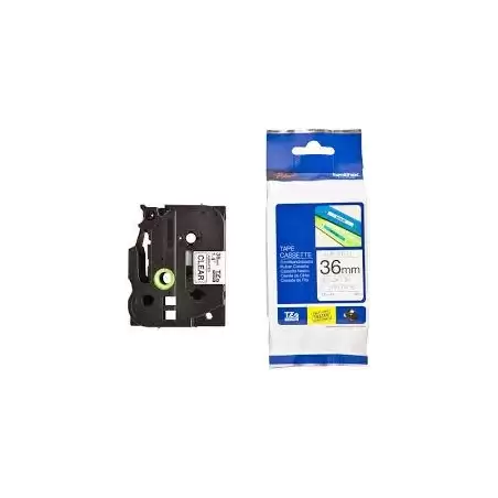 (TZE161) BROTHER CINTA ROTULADORA LAMINADA TEXTO NEGRO SOBRE TRANSPARENTE - 36MMX8M