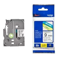 (TZE221) BROTHER CINTA ROTULADORA LAMINADA TEXTO NEGRO SOBRE BLANCO - 9MMX8M