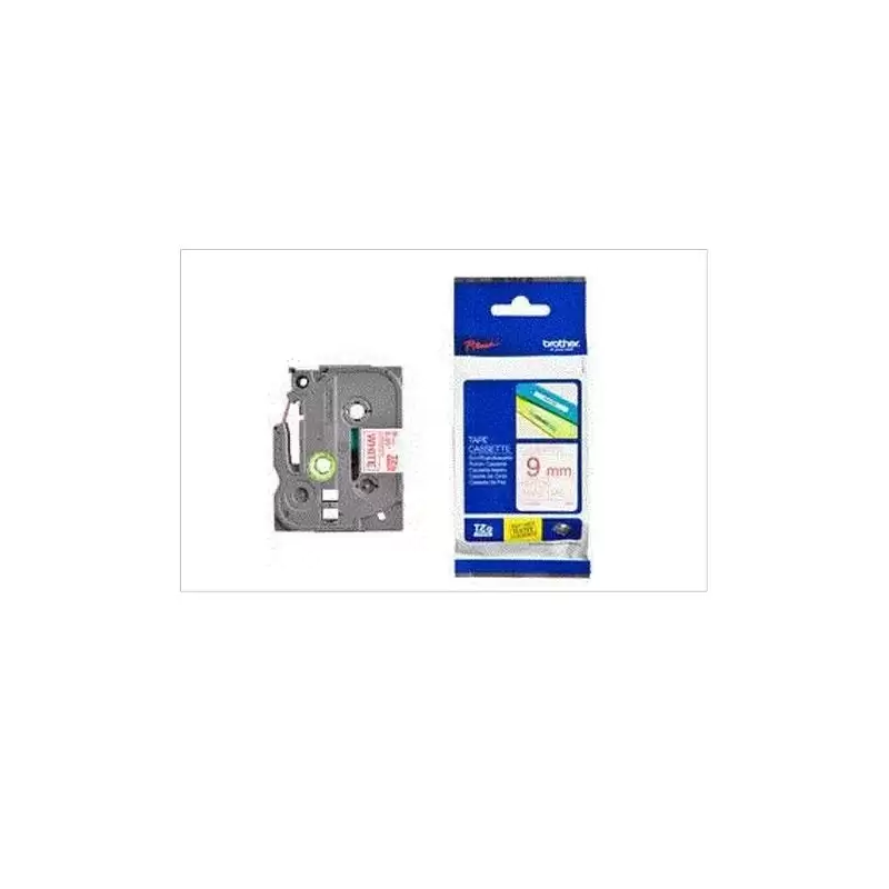 (TZE222) BROTHER CINTA ROTULADORA LAMINADA TEXTO ROJO SOBRE BLANCO - 9MMX8M