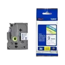 (TZE223) BROTHER CINTA ROTULADORA LAMINADA TEXTO AZUL SOBRE BLANCO - 9MMX8M