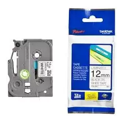 (TZE231) BROTHER CINTA ROTULADORA LAMINADA TEXTO NEGRO SOBRE BLANCO - 12MMX8M