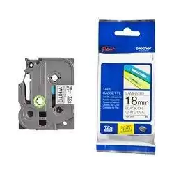 (TZE241) BROTHER CINTA ROTULADORA LAMINADA TEXTO NEGRO SOBRE BLANCO - 18MMX8M