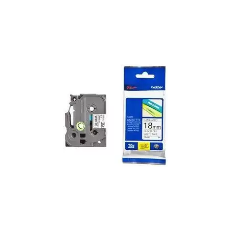 (TZE241) BROTHER CINTA ROTULADORA LAMINADA TEXTO NEGRO SOBRE BLANCO - 18MMX8M