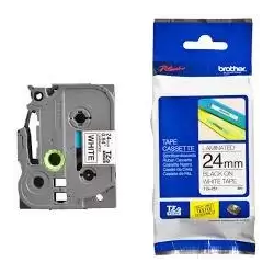(TZE251) BROTHER CINTA ROTULADORA LAMINADA TEXTO NEGRO SOBRE BLANCO - 24MMX8M